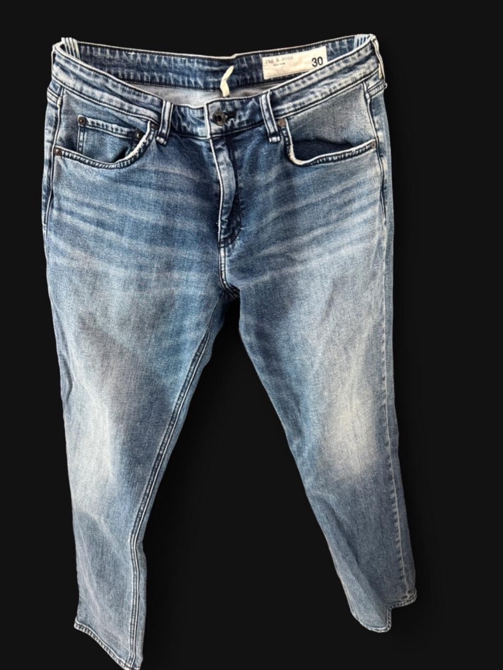 rag & bone Dre Low Rise Slim Boyfriend Jeans Size 30 Medium Wash Relaxed Denim